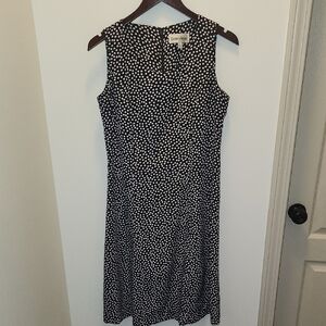 Danny & Nicole Blk & Wht Polka Dot Dress Size 8 EUC